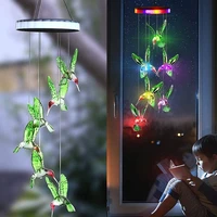 solar powered wind chime lamps butterfly dragonfly windbell pendant light outdoor led hanging lighting home garden yard decor