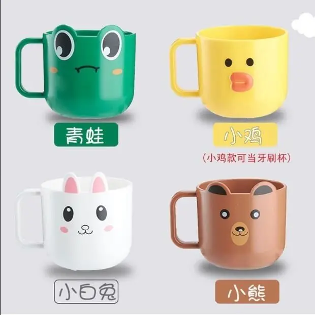 

Пластиковая чашка для зубных щеток Kawaii Мультфильм мундштук Ins Pupular зуб чашка для детей пара чашек для ванной чашка щетка чашка держатель