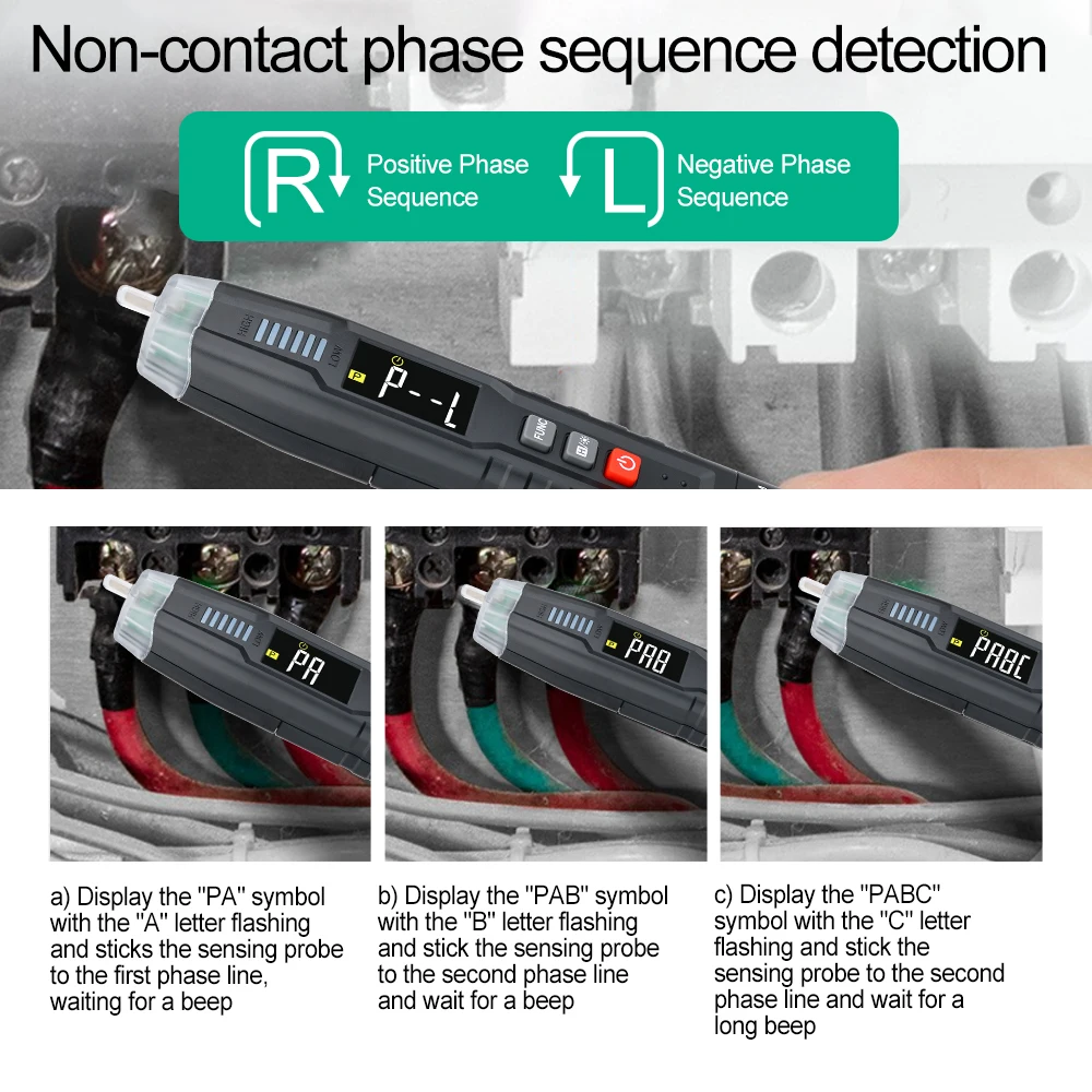 Цифровой мультиметр GVDA в виде ручки тестер напряжения постоянного и переменного