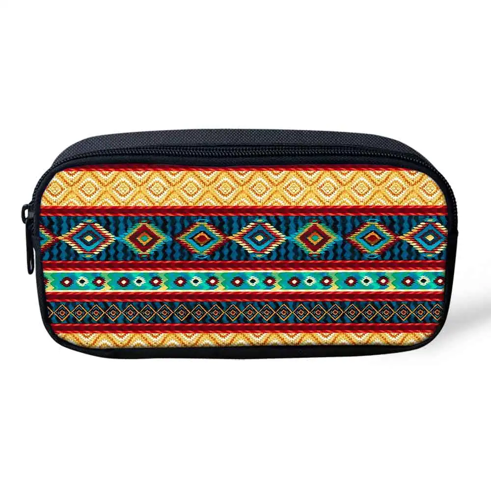 ADVOCATOR Ethnic Tribal Print Pencil Box for Women Cosmetic Bag Children Girl Pencil Bag Customized Stationery Bag Free Shipping
