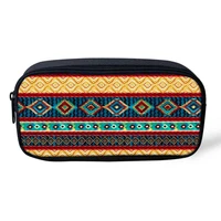 advocator ethnic tribal print pencil box for women cosmetic bag children girl pencil bag customized stationery bag free shipping