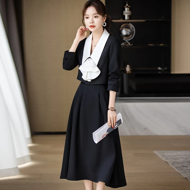 Модный костюм-юбка2024Новая весенне-осенняя женская одежда для поездок на работу