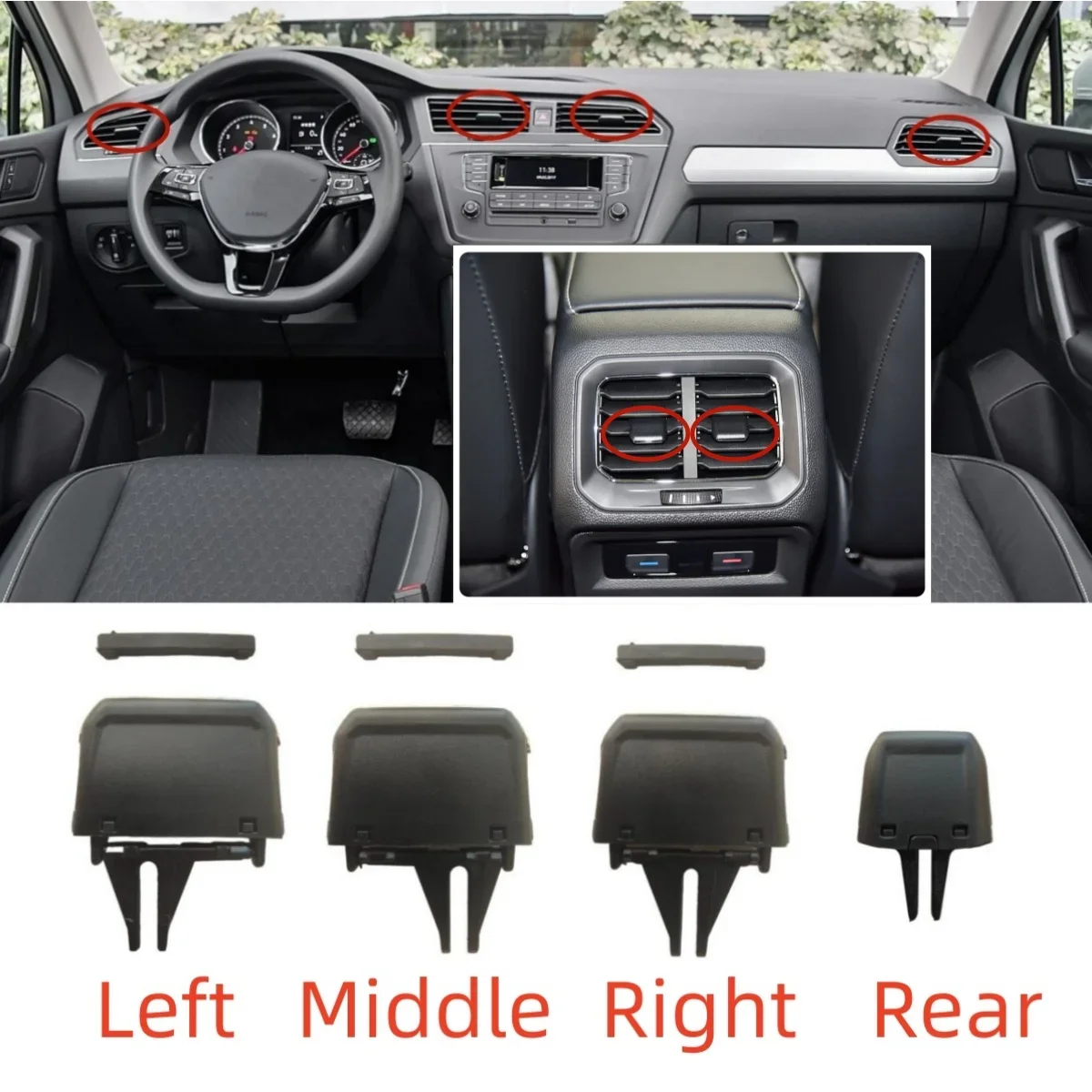 1/2/4/6 шт. передняя и задняя приборная панель вентиляционное отверстие