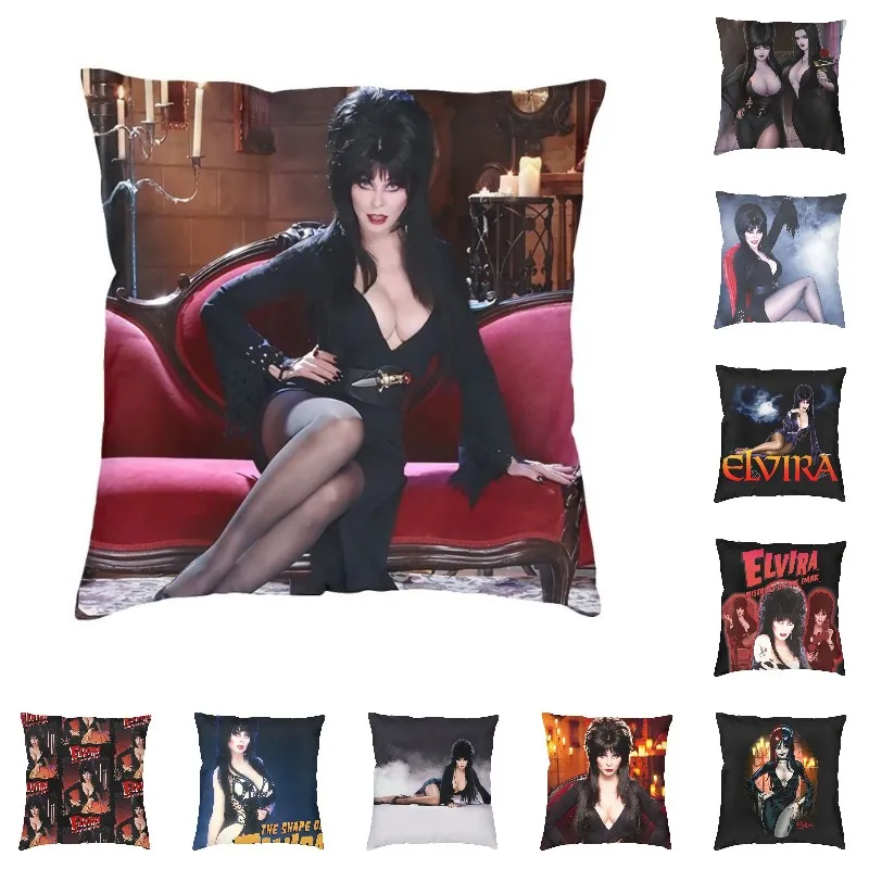 

Elvira-хозяйка темных подушек Чехол 45x45 см домашний декор Роскошная комедия фильм уличные подушки квадратная Подушка Чехол
