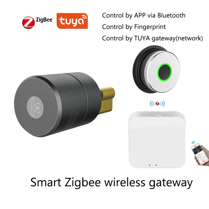 

TUYA Phone Control Smart Lock Zigbee Gateway Stainless Steel Body fingerprint/Wifi/for Bluetooth/key pad/biometric Smart lock