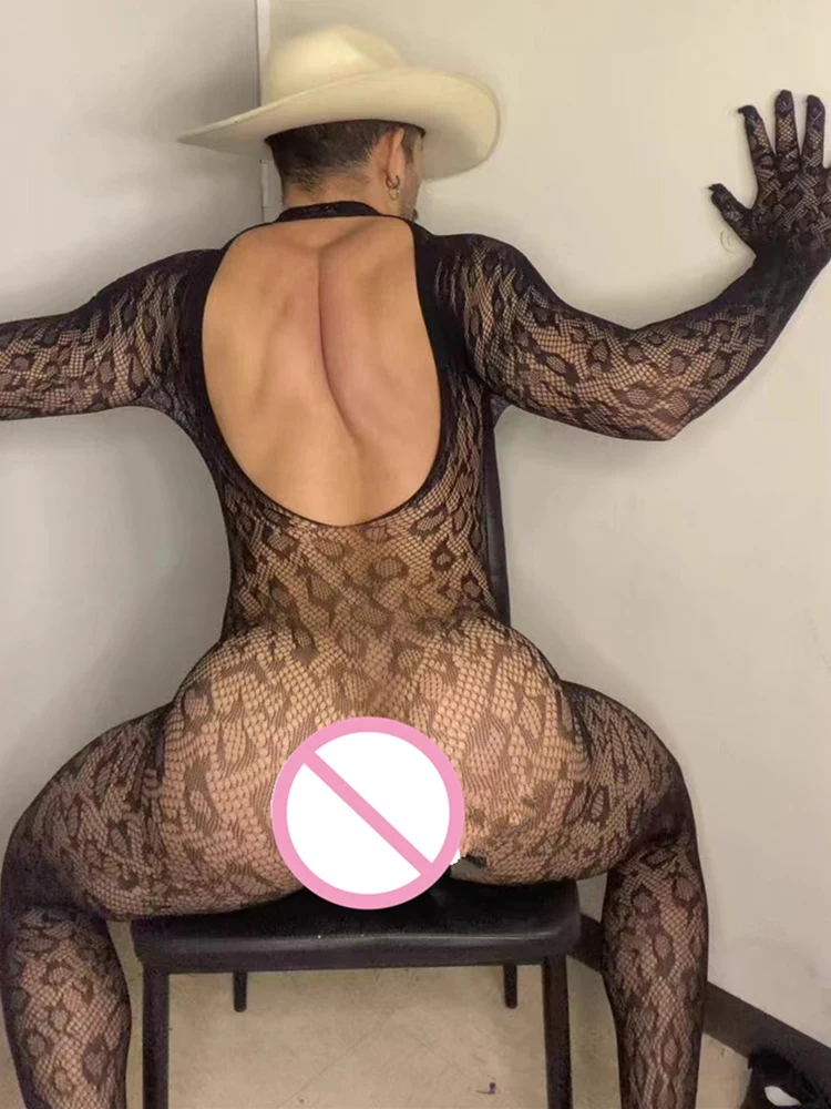 Сетчатые мужские сексуальные сетчатые боди леопардовые прозрачные трусы нижнее