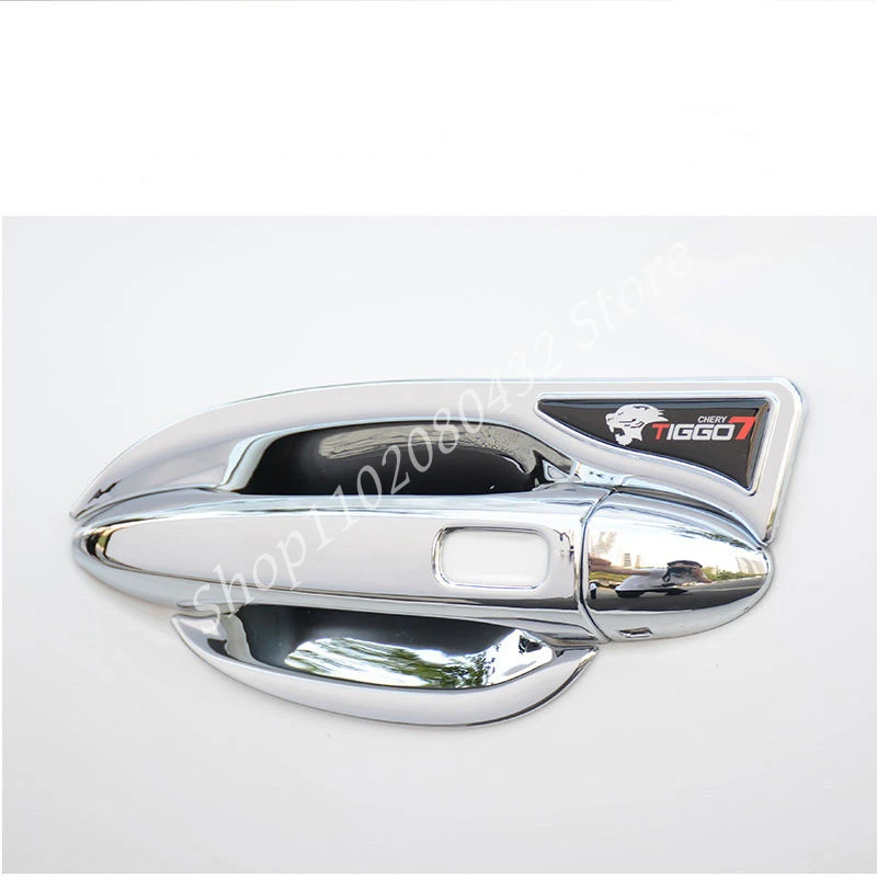 Фото Для 2020-2021 Chery Tiggo 7 Tiggo7 pro хромированная дверная ручка чаша дверная ручка защитное покрытие накладка автомобильные аксессуары №4