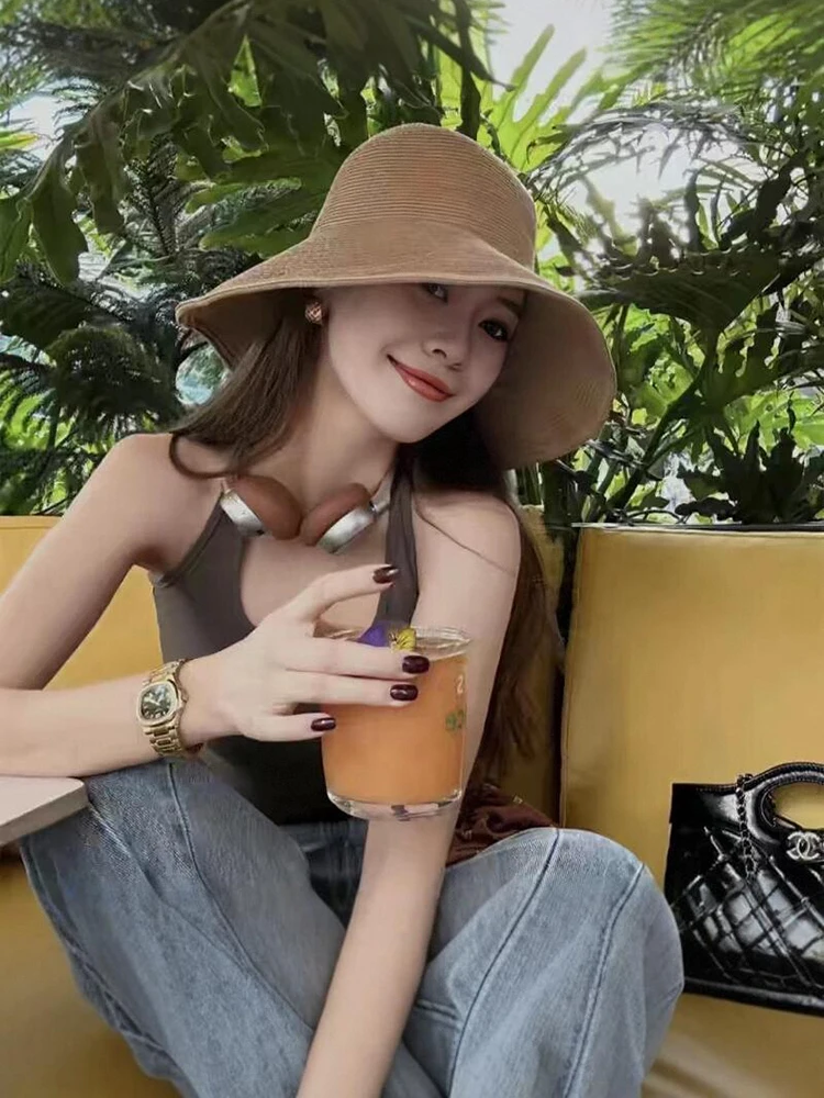 Шляпа Quali ручной работы из рафии для рыбаков Летняя Пляжная соломенная шляпа