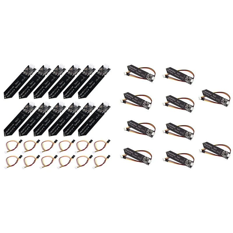 

Модуль емкостного датчика влажности почвы 3,3-5,5 В, 3 контакта с гравитационным проводом, устойчивый к коррозии, для полива сада «сделай сам»