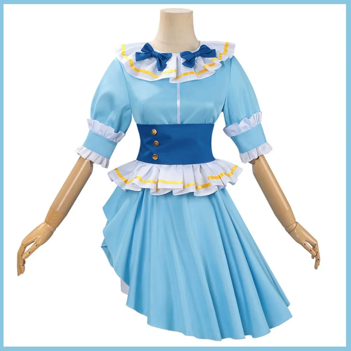 Фото XqАниме LoveLive!Саншайн!! Tsushima Yoshiko Yohane Косплей Костюм Aqours fl Платье принцессы Парик Лолиты Женский Kawaii Костюм для вечеринки №3