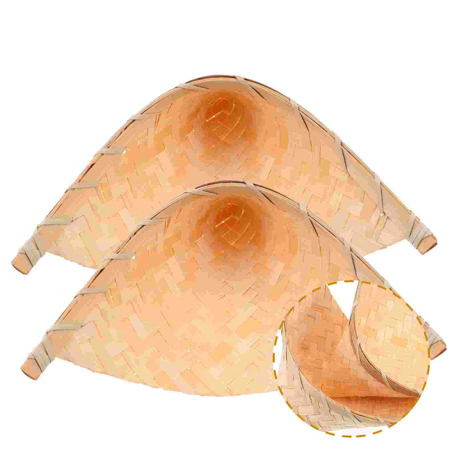

Weaving Basket Tray: 2Pcs Handwoven U Shape Open Sieve Flat Rattan Drying Basket for Bread Fruit Vegetable Candy Flower