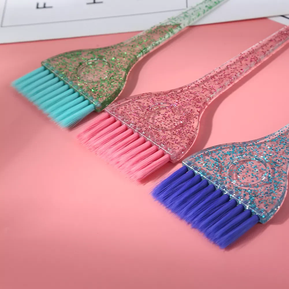 

NEW IN Hair Dye Brushes Plastic Easy Clean Mixing Bowl Home Salon Barber Tinting Brush Hairdressing DIY Haircut Accessories