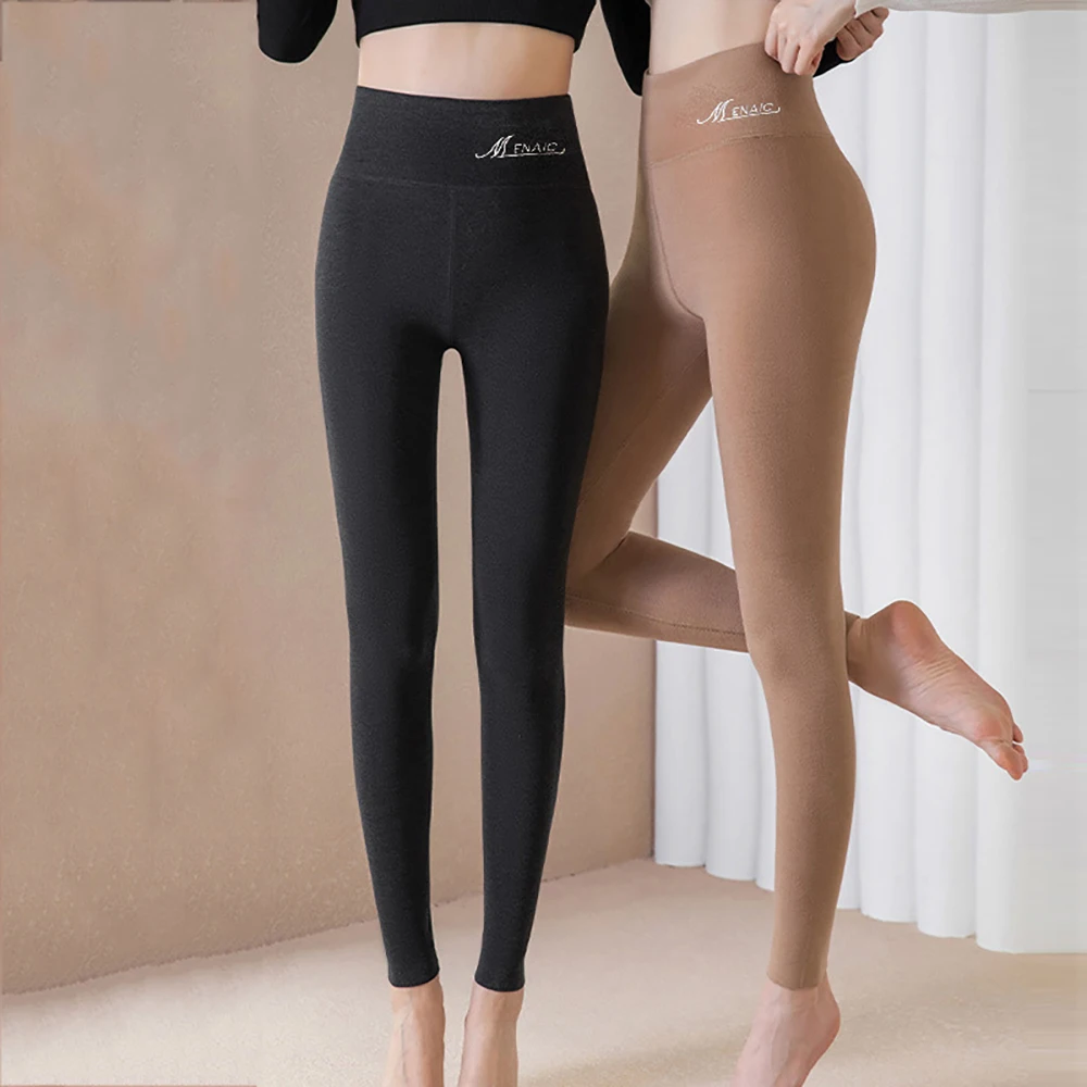 

New Leggings Women Yoga Pants Tight High Waist Butt Lift 2022 Autumn And Winter Plus Velvet Thickening Seamless Warm Trousers