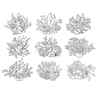 underwater plants clear stamps mold for diy scrapbooking cards making decorate crafts 2020 new arrival
