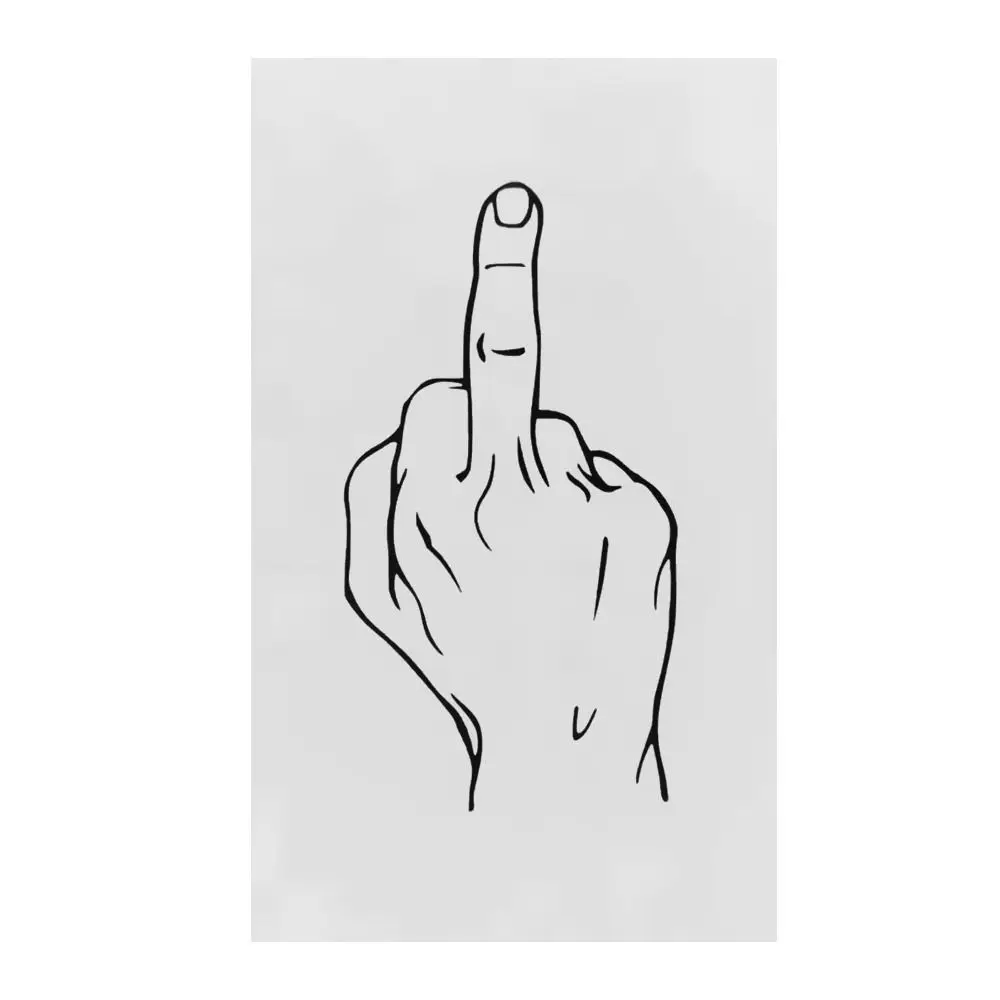 Веселая плохая парковочная наклейка карточка с идентификацией на среднем пальце