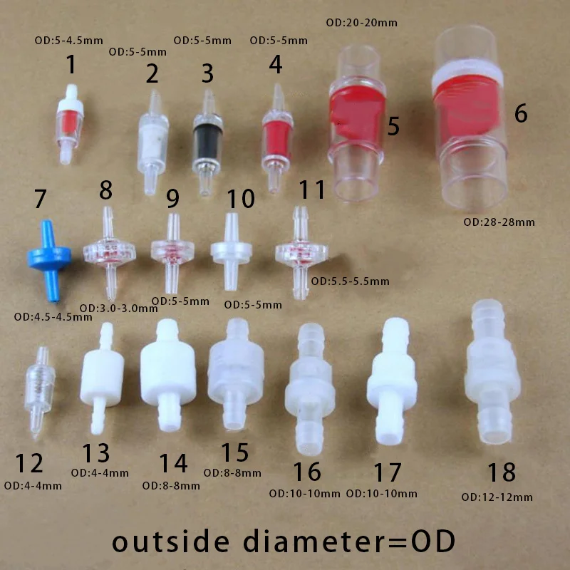 

Односторонние обратные клапаны из PP/PE, 2 шт.