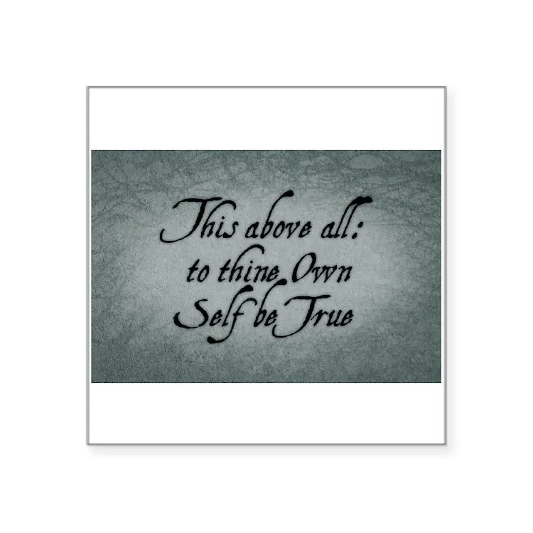 

Квадратная наклейка to-thy-own-self-be-true_12x18 3 дюйма x, квадратная наклейка для ноутбука, автомобиля, милое мультяшное искусство, модный общественный чемодан