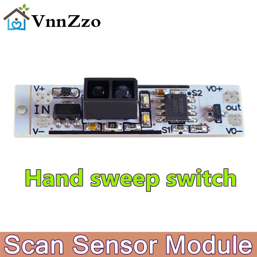 

Motion Sensor Hand Sweep Switch 3A 12V-24V Hand Wave Scan IR Sensor Switch ON/OFF DIY LED Closet Cabinet light/Wardrobe lamp