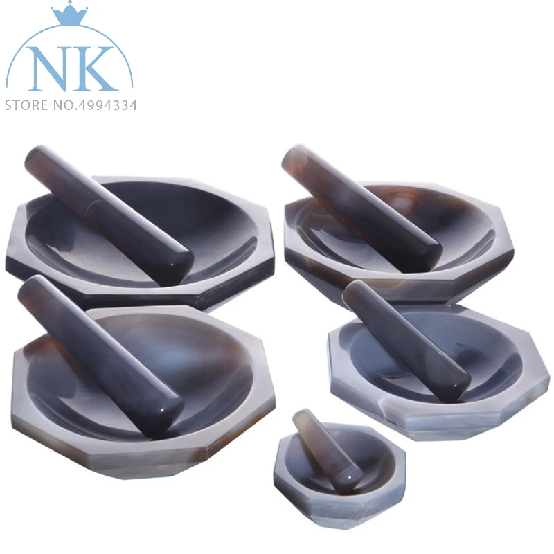 

1set 30mm to 130mm Laboratory use Carnelian Mortar and Pestle FIRST-GRADE Pure and natural AGATE mortar with pestle