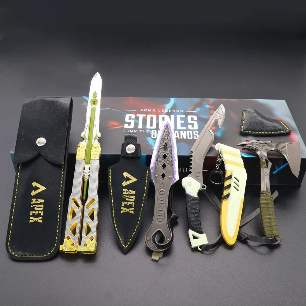 

Apex Legends Heirloom Weapon Octane Gift Box Model Butterfly Knife Wraith Kunai Bangalore Bloodhound Raven Bite Toy for kids