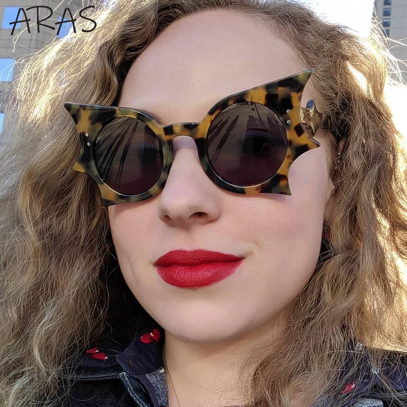 

New Unique Cat Eye Sunglasses Women 2023 Fashion Butterfly Sun Glasses Female Luxury Brand Trendy Bat Punk Sunglass Shades UV400