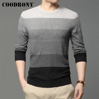 coodrony brand casual spring autumn male new arrivals slim fit soft sweater fashion streetwear men knitted o neck pullover w1015