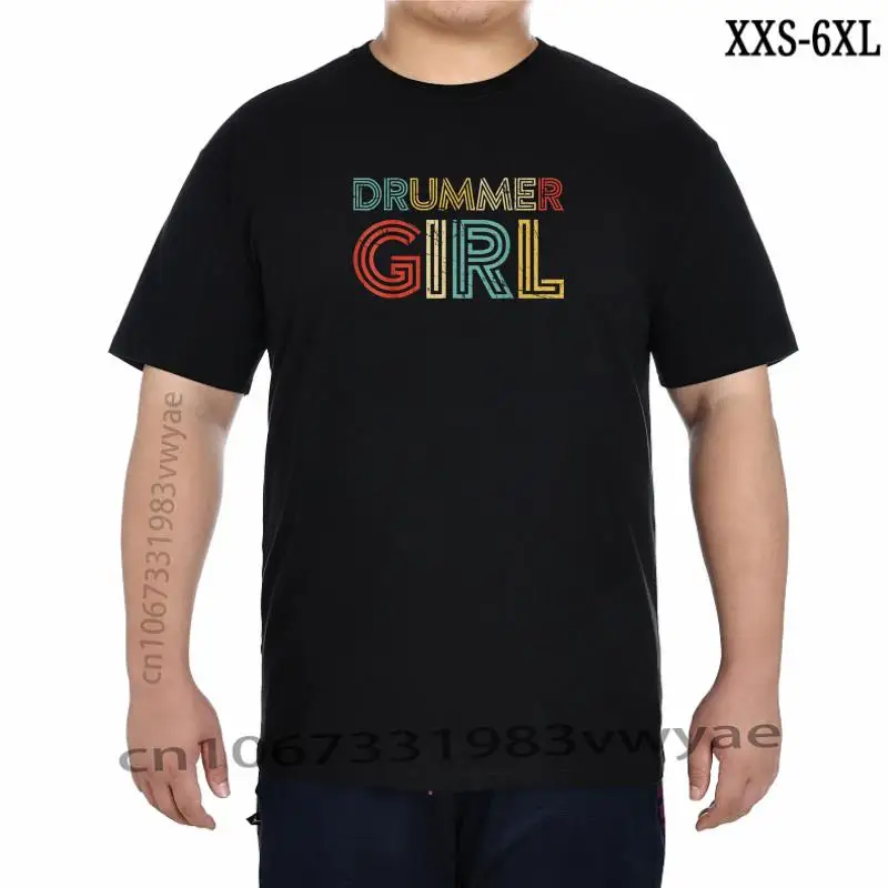 Винтажная ретро-футболка с изображением барабанной девушки, музыканта, перкуссионница, футболка, повседневные топы с графическим рисунком в стиле Харадзюку, дизайнерская футболка для мужчин