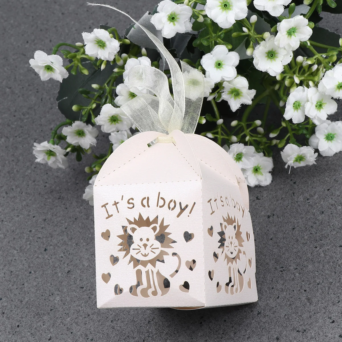 

Box Boxes Favor Wedding Gift Candy Party Hollow Shower Baby Out Paper Boy Packaging Chocolate Craft Reveal Gender Its A