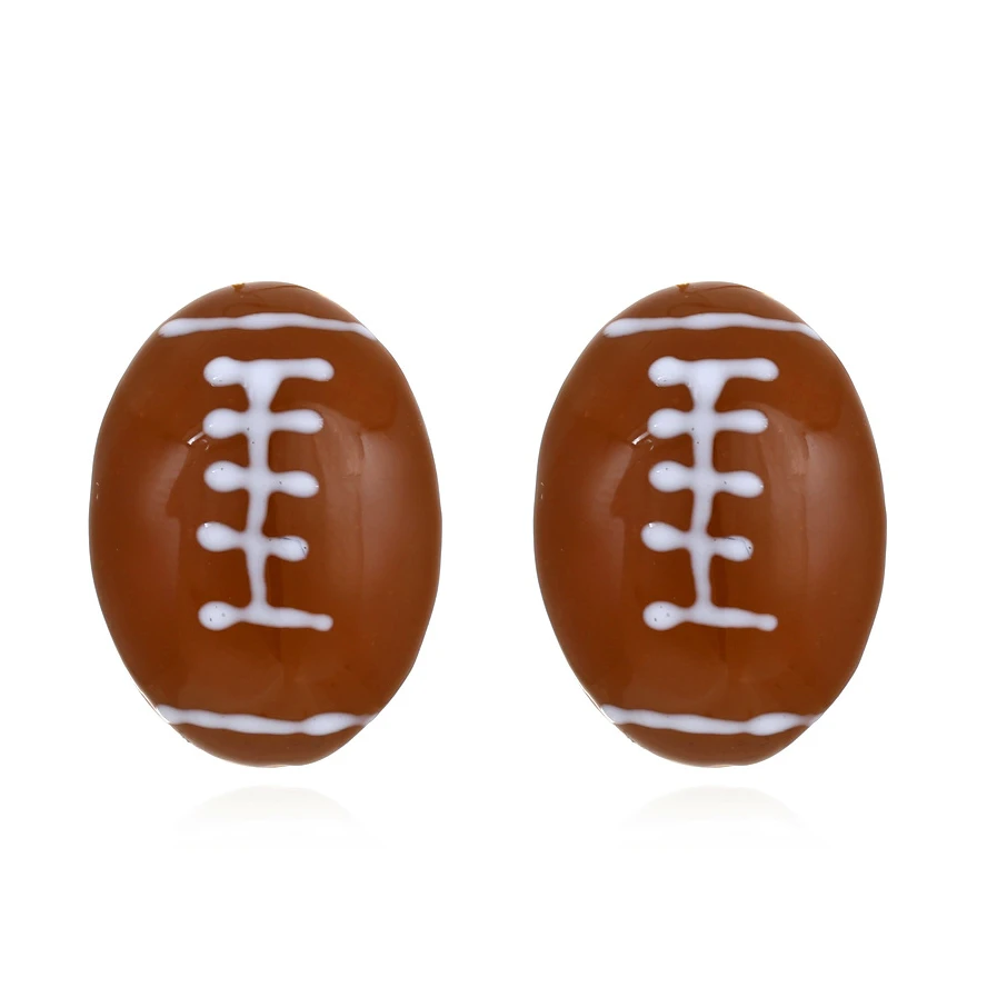 

Personality Cute Metal Football Earrings Wholesale