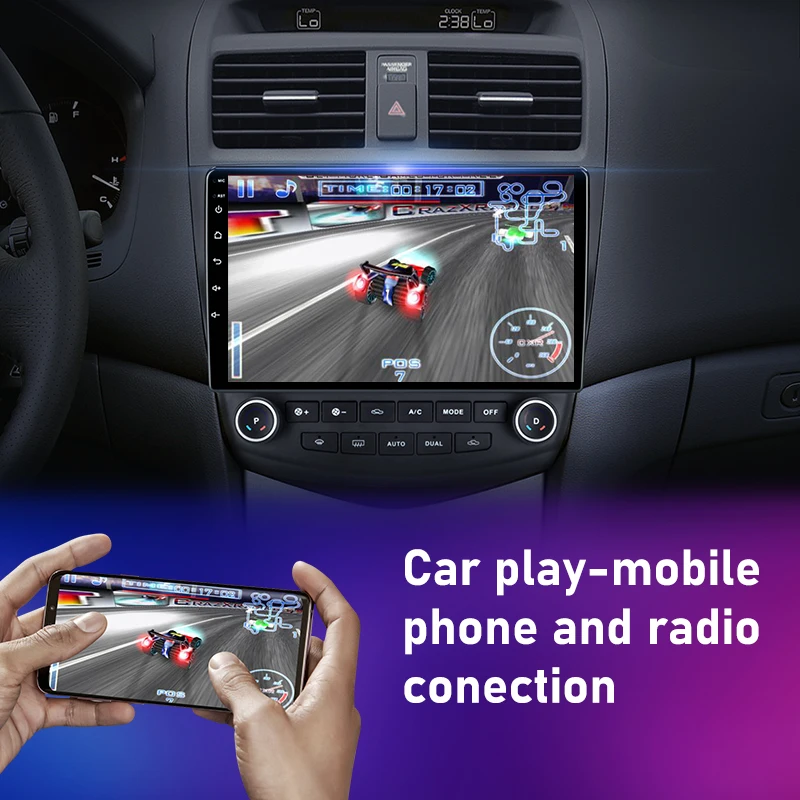 Автомагнитола на Android 11 для Honda Accord 7 2003-2008 с GPS-навигацией мультимедийный