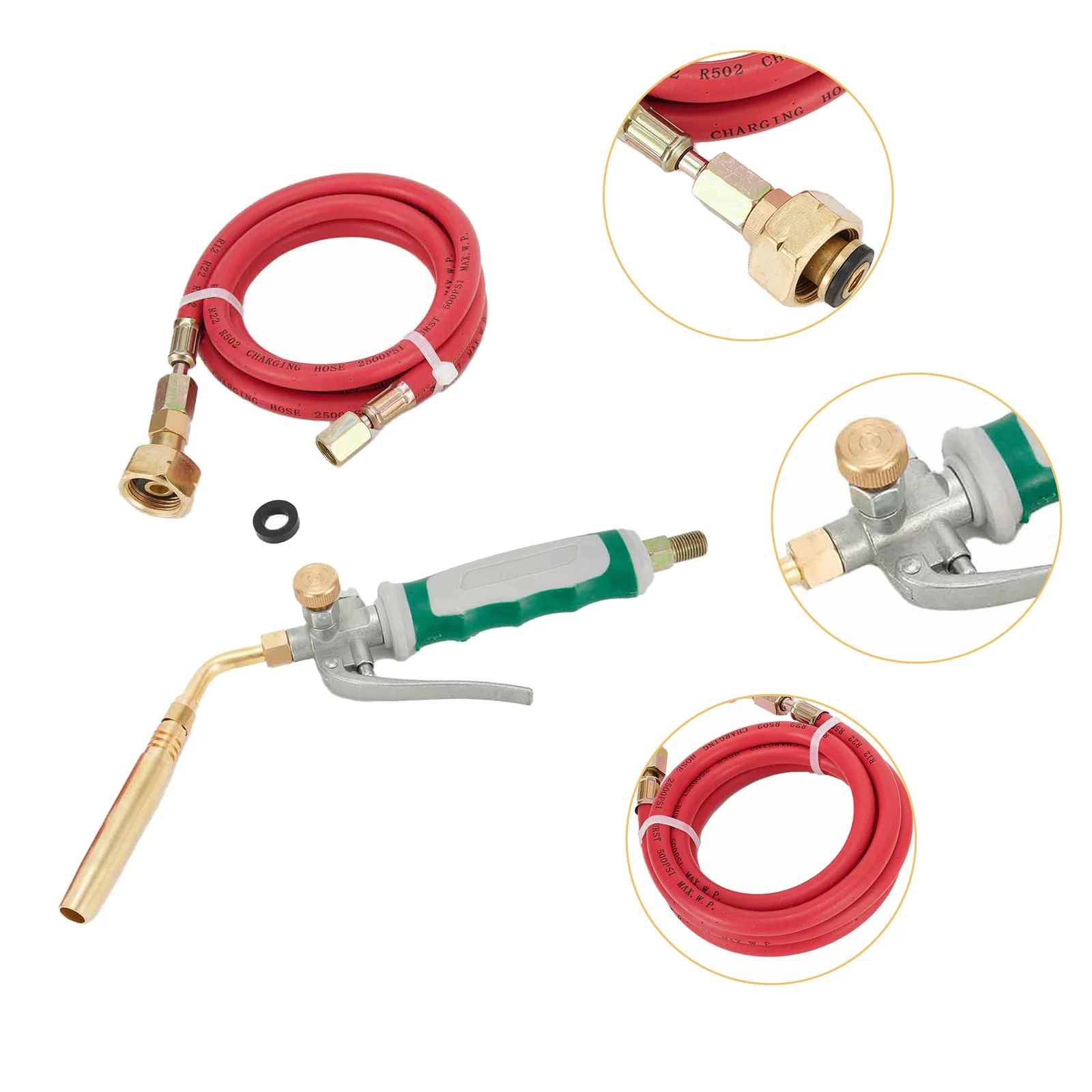 

Durable Welding Torch Tool Flamethrower For Soldering Liquefied Gas Rubber Tube Stable With 63inch Hose Zinc Alloy