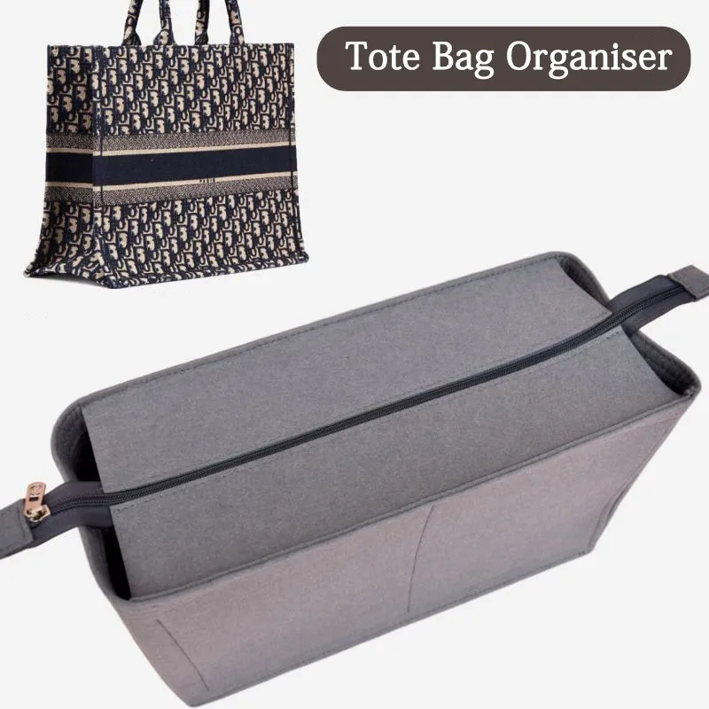 

BLUANA Women's Handle Book Tote Liner Inner Storage Arrangement Inserts Bag Organiser Organizer 225
