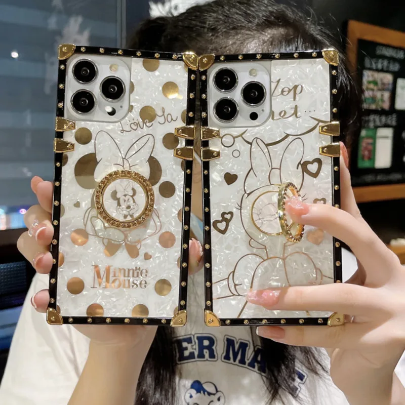 

Luxury Glitter Diamond Holder Phone Case For Samsung S23 S22 S21 S20 S10 Plus + Ultra Fe Note 20 ZFlip 3 4 Cartoon Bling Cover