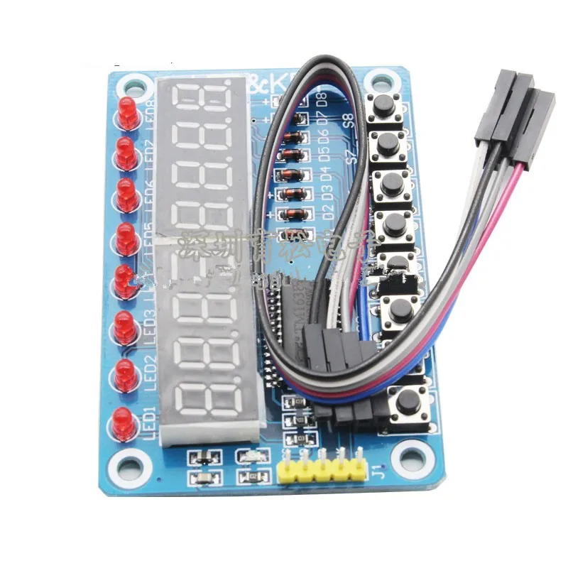 

TM1638 Button Digital Tube LED Display Module (8-digit ) Without DuPont Cable