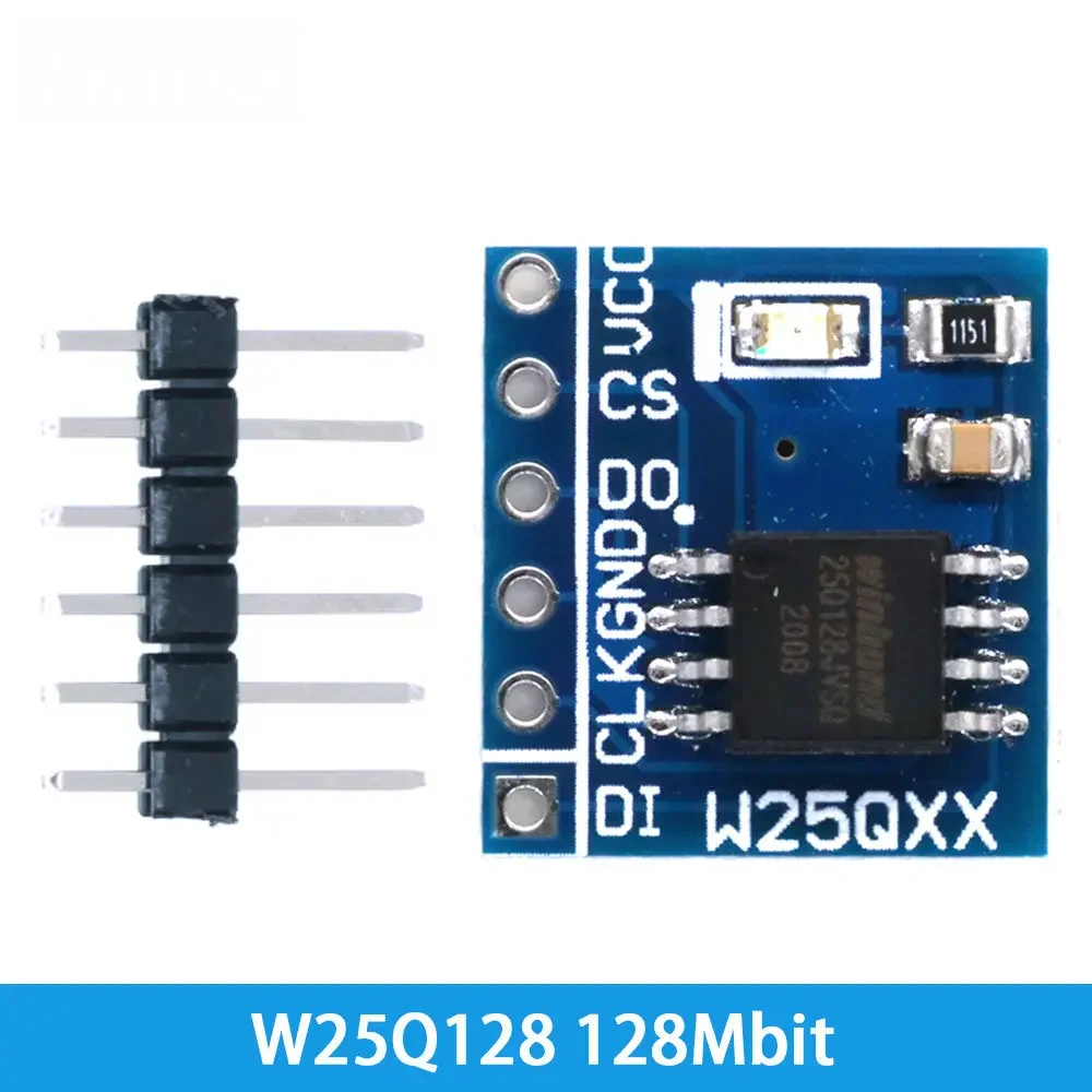 Модуль флэш-интерфейса W25Qxx SPI — плата памяти 32 Мбит/64 Мбит/128 Мбит (4–16 МБ)