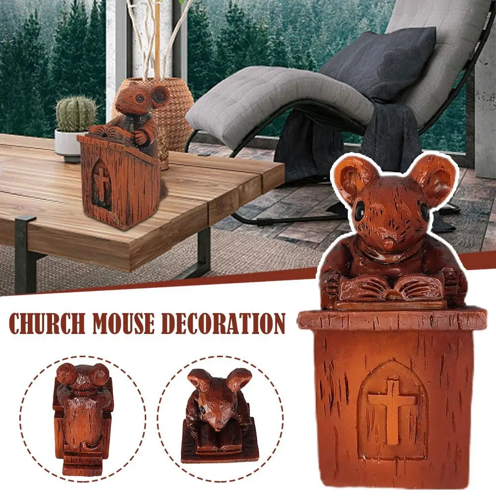 Пастор на церковной мышке поделке для домашнего кабинета гостиной подарок из