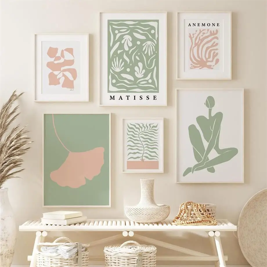 Абстрактные Листья Матисса Минималистичные Скандинавские Постеры Печать На