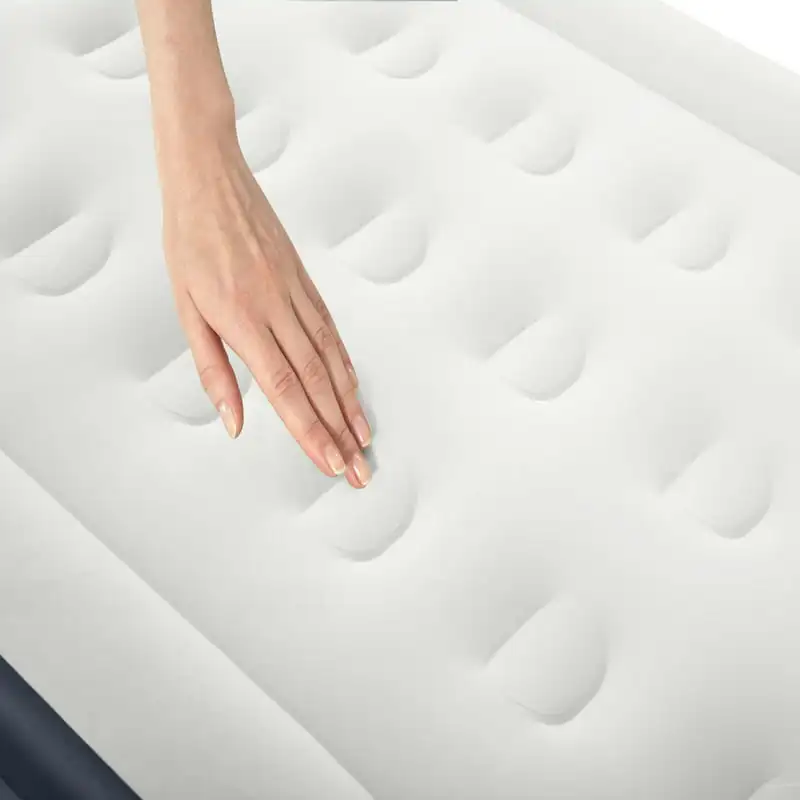 

flates in Minutes Deluxe Twin Air Mattress - Inflates in Minutes for Comfortable, Convenient Sleep Away from Home.
