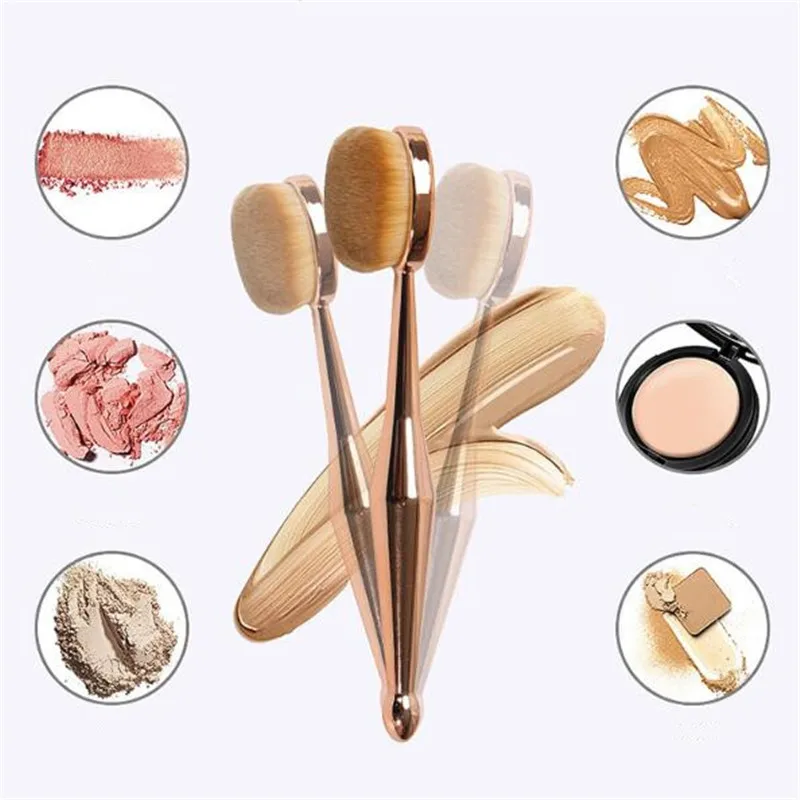 

Makeup Brushes 1 PCS Toothbrush The New Mermaid Makeup Brush Foundation Oval Brushes One Set Rose Gold Dropshipping