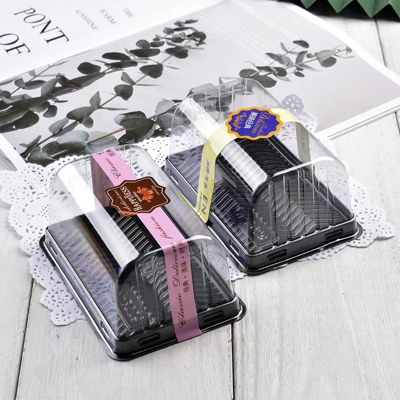 

100pcs Transparent Cake Box Plastic Cake Boxes And Packaging Transparent Clear Container Muffin Holder Cases Wedding