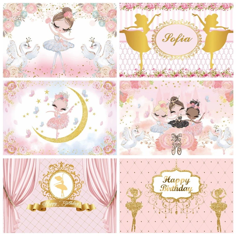 

Yeele Ballet Dancer Baby Princess Birthday Photography Backdrops Swan Butterfly Party Decor Background Photographic Photo Studio