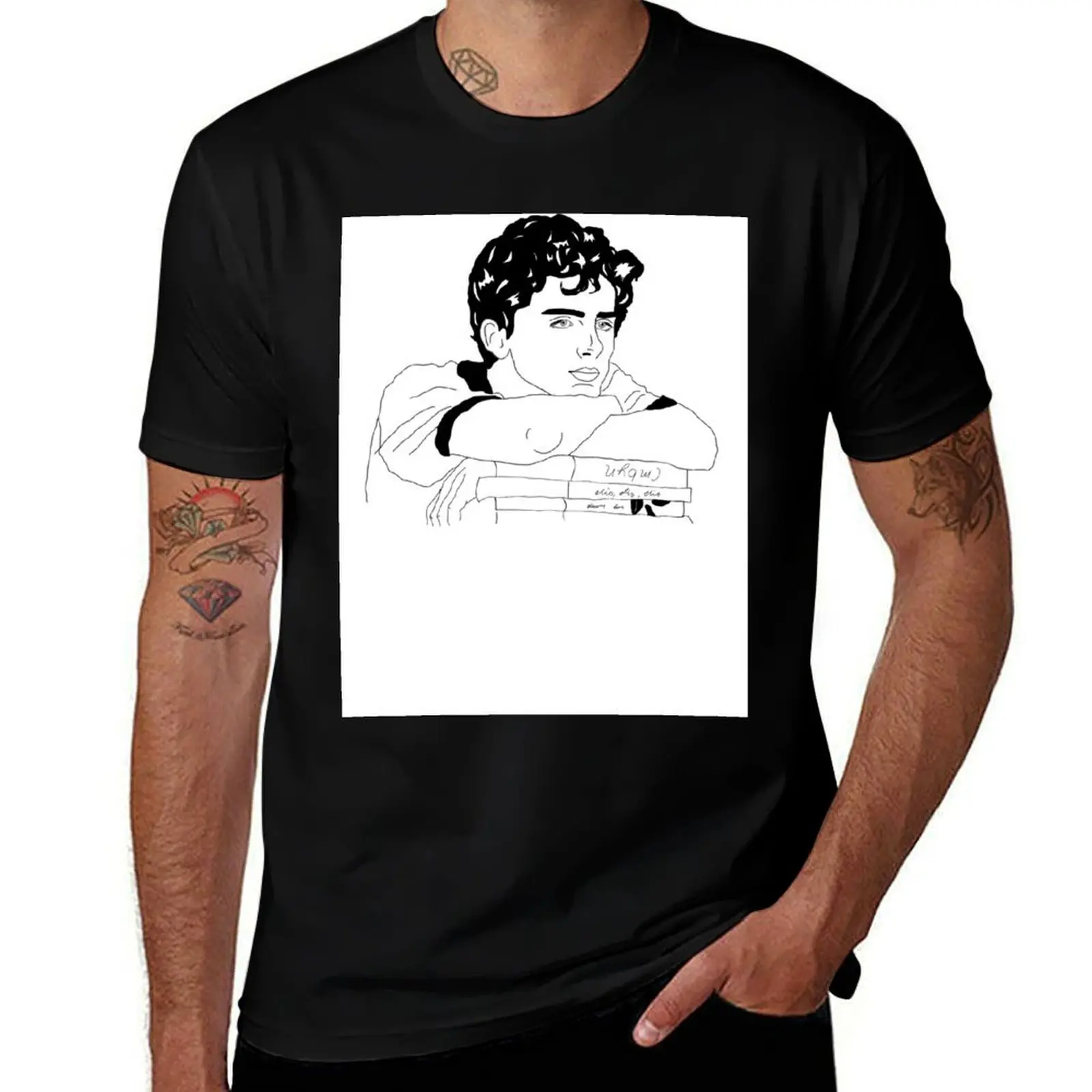 Фото Назови меня своим именем - футболка Elio, всепогодная, повседневная, с коротким рукавом №1