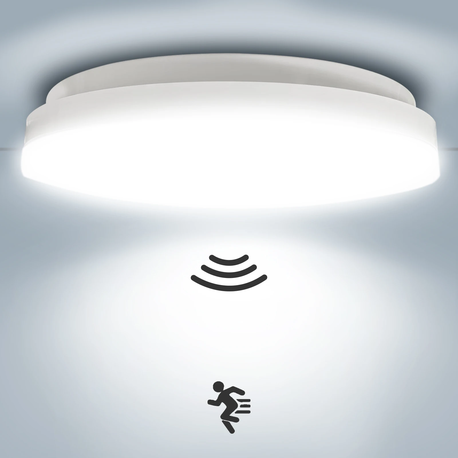 

Ceiling Light LED Lamp Motion Sensor Modern 110/220V 28cm 18W 4000K 1440LM Waterproof Adjustable for Balcony Bathroom Stairway