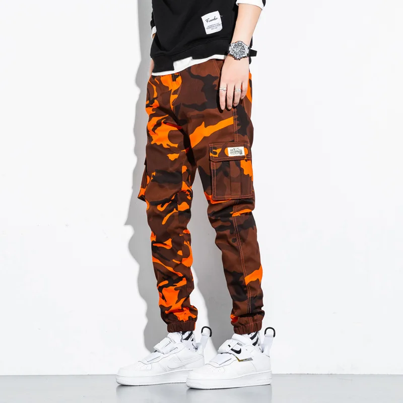 2022 new men's camouflage overalls casual pants trend youth fashion slim fit leggings large size overalls sports pants trousers