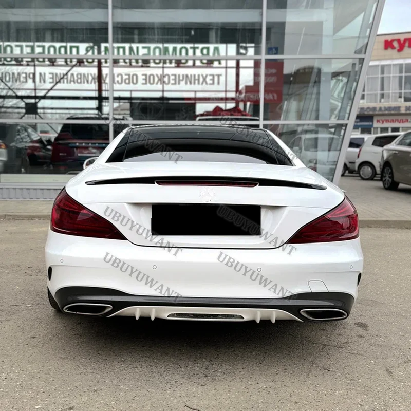 Фото Задний спойлер на крышу из карбона для Mercedes-Benz SL-Class R231 SL350 400 450 500 AMG GEN 6, 2012-2020 №3
