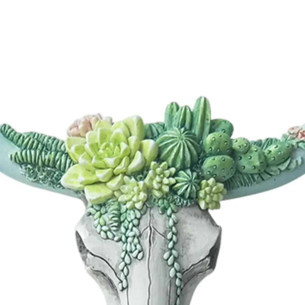 Лунхорн Корова Череп Голова Скульптура Белый Бык Миниатюрное Орнамент Для Бар