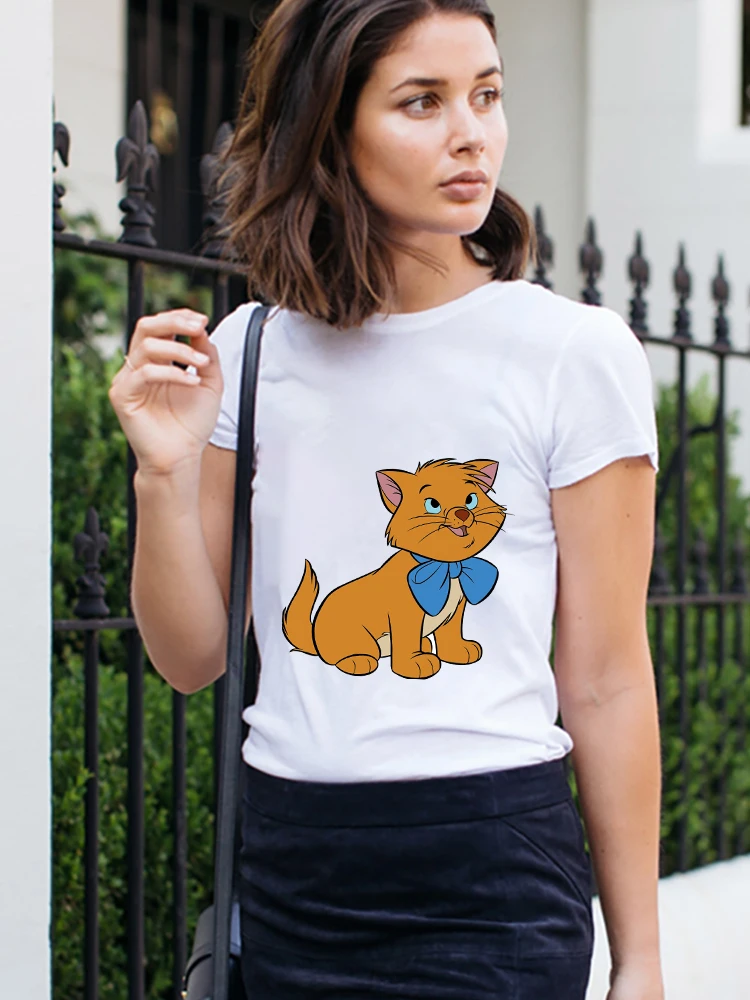

The AristoCats Disney Women T Shirt Summer Casual Short Sleeve High Street Hipster Camiseta Mujer 2022 New Arrivals Dropshipping