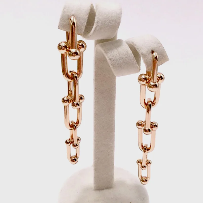 

Женские длинные серьги-подвески из нержавеющей стали 316L