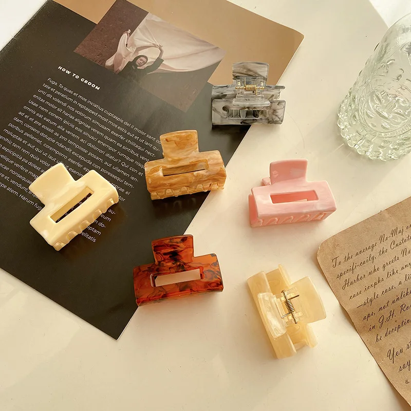 

Женские заколки-крабы для волос, квадратные заколки среднего размера