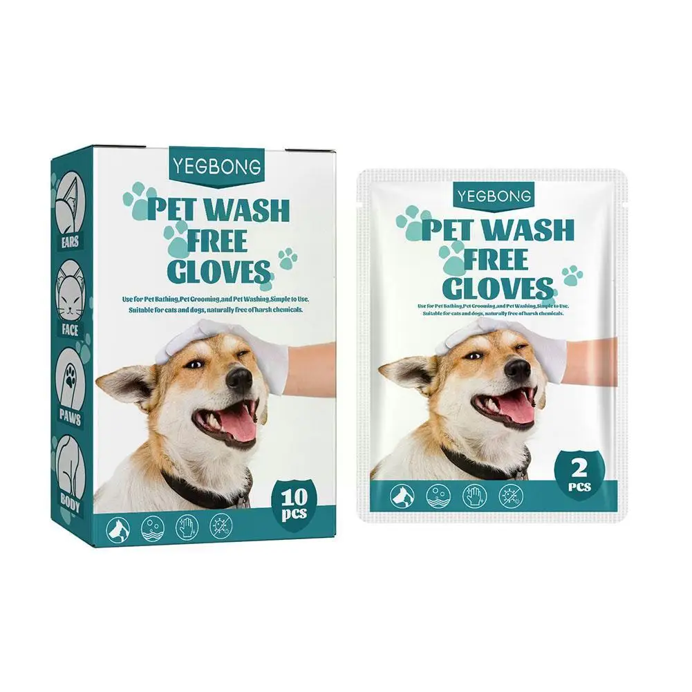 

Pet Cleaning Wipes Grooming Gloves No Rinse Cleaning Body Hair Face Eyes Ears Paws For Cats Dogs Hamsters Pigs Horses Clean X4l4